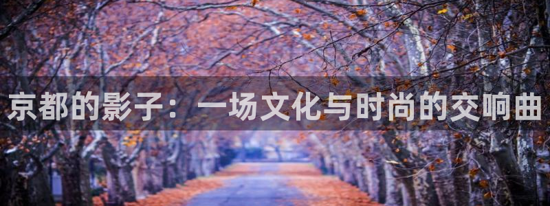 bbin视讯凯捷平台注册链接：京都的影子：一场文化与时尚的交响曲