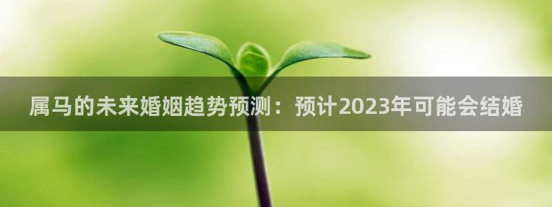 bbin视讯3注册：属马的未来婚姻趋势预测：预计2023年可能会结婚